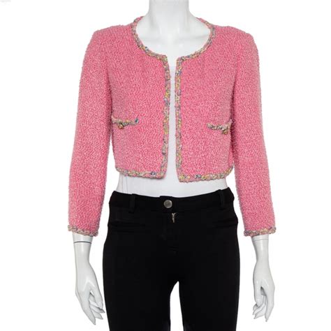 chanel pink jacket 2022|Chanel tweed jacket for sale.